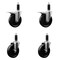 Service Caster 5'' SS Phenolic Swivel 1-1/8'' Expand Stem Caster Set 2 Total Lock Brakes, 4PK SCC-SSEXTTL20S514-PHS-2-S-2-118 - alternate 1